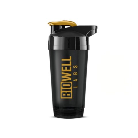 Shaker BioWell czarny złote logo